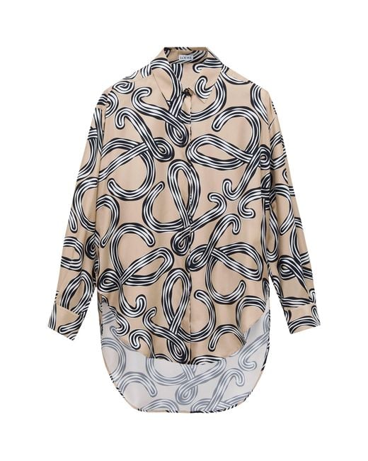 Loewe Gray X Paula's Ibiza Silk Oversized Shirt