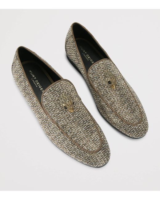 Kurt Geiger Gray Embellished Hugh 2 Loafers for men
