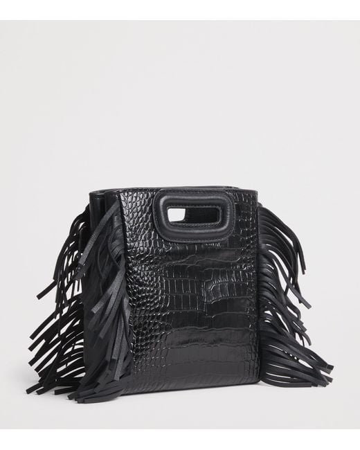 Maje Black Mini Leather M Cross-Body Bag