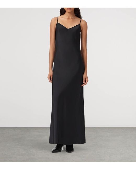 AllSaints Black Merino Wool Juno Sweater And Maxi Dress