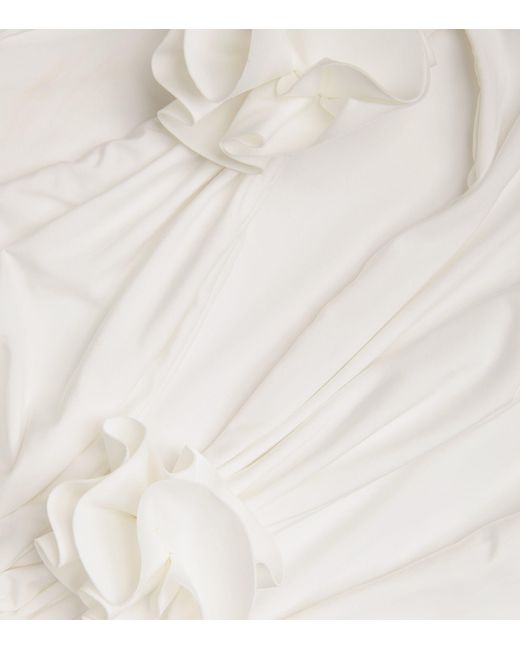 Maygel Coronel White Floral Applique Coari Mini Dress