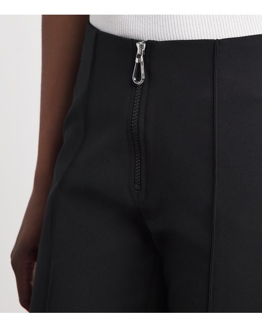 Sandro Black Zip-Up Flared Trousers