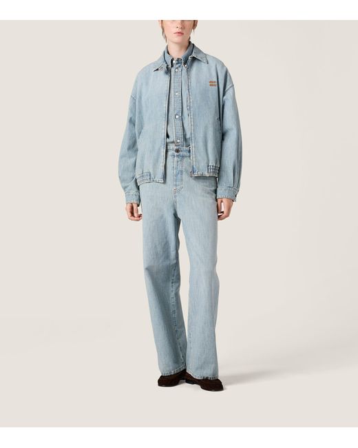 Miu Miu Blue Chambray Denim Jacket