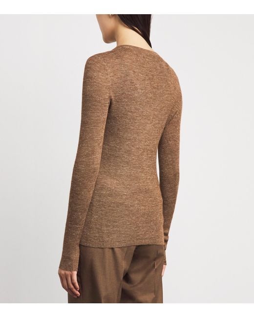 Gabriela Hearst Brown Cashmere-Silk-Hemp Aiste Cardigan