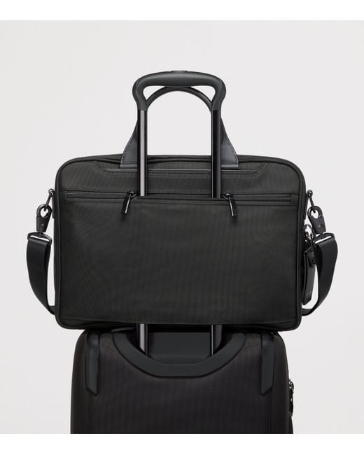 Tumi Black Medium Alpha 4 Briefcase for men