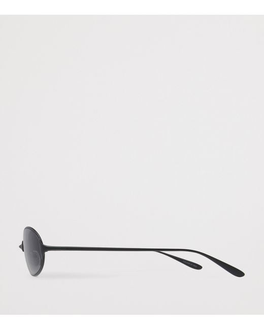 McQueen Blue Metal Sunglasses