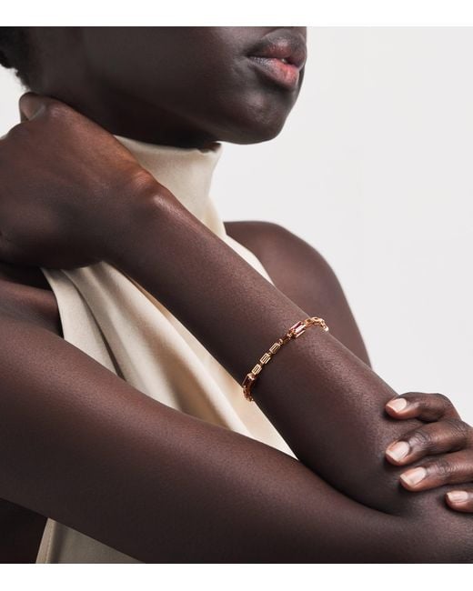 Suzanne Kalan Metallic And Ruby Large Block Chain Bracelet