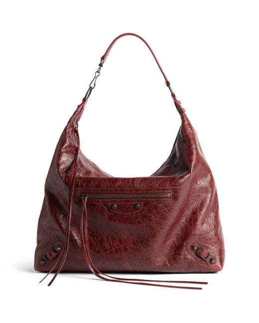 Balenciaga Brown Medium Lambskin Le City Shoulder Bag