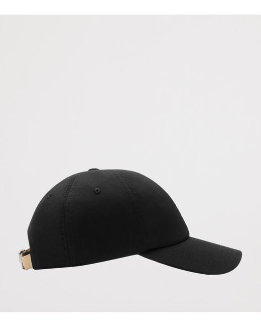 Burberry Black Gabardine Baseball Cap for men