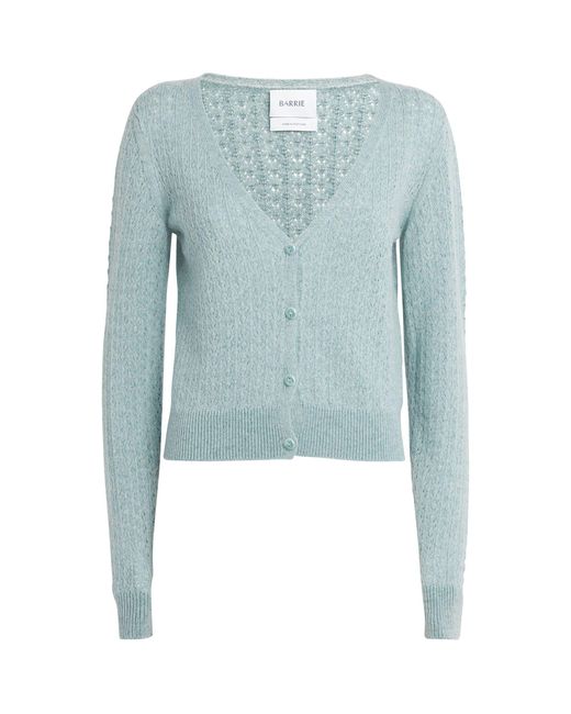Barrie Blue Cashmere-lace Summer Cardigan