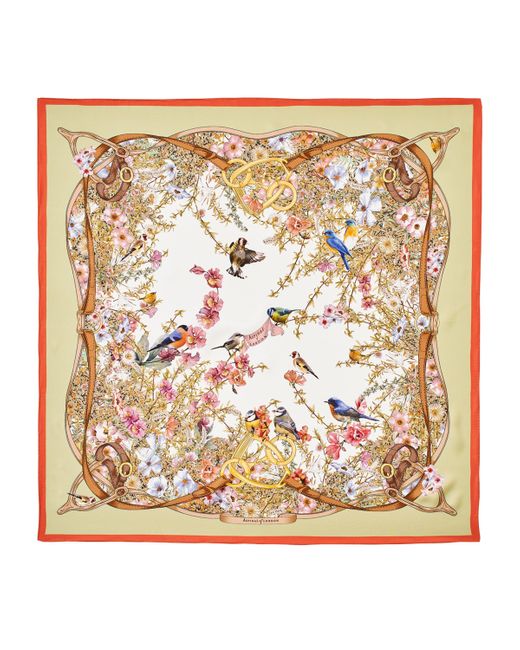 Aspinal Metallic Silk Edwardian Garden Scarf