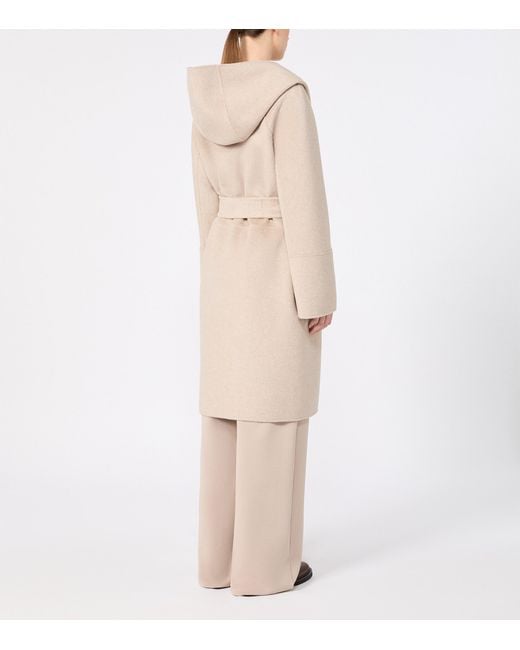 Max Mara Natural Wool-Cashmere Wrap Coat