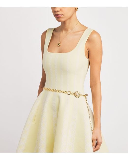 Maje Metallic Embellished Chain Belt