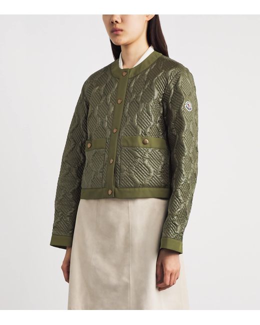 Moncler Green Down Libellule Jacket