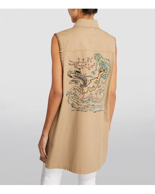 MAX&Co. Natural X Chufy Embroidered Tokyo Gilet
