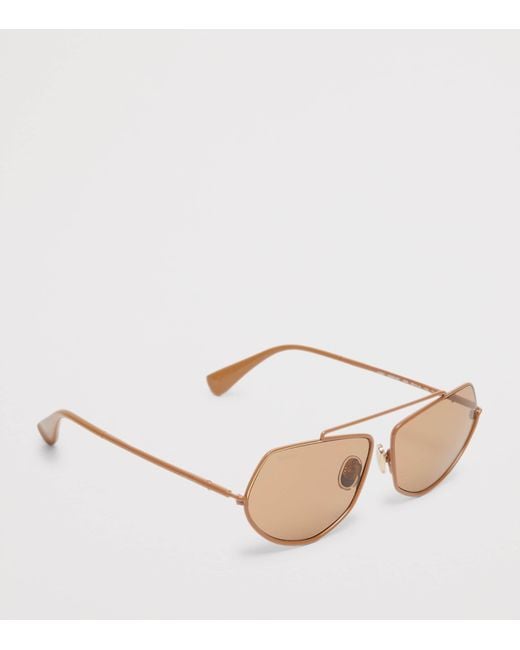 Max Mara Pink Metal Square Sunglasses