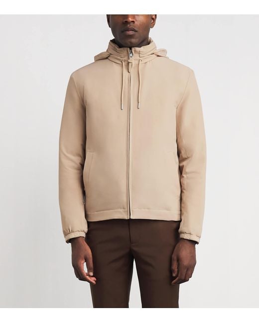 Sandro Natural Hooded Quilted Zip-Up Jacket for men