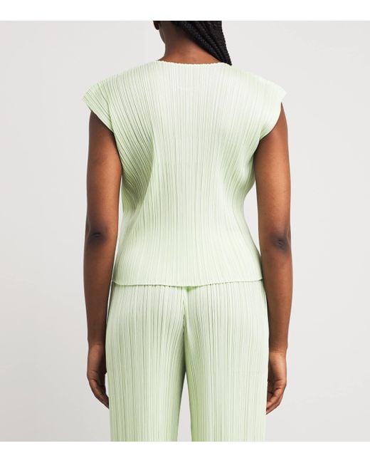 Pleats Please Issey Miyake Green Monthly Colors June Top