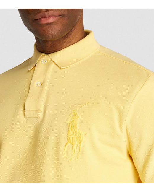 Polo Ralph Lauren Yellow Logo-patch Polo Shirt for men