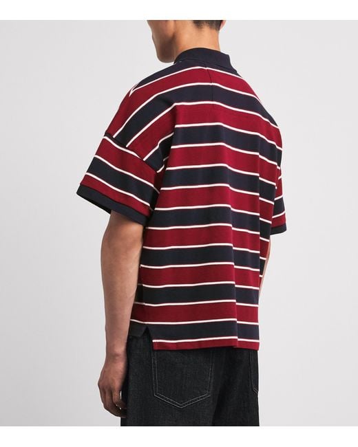 Rhude Red Stripe Fontaine Polo Shirt for men