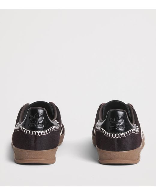 Adidas Brown X Wales Bonner Pony Hair Gazelle Sneakers for men