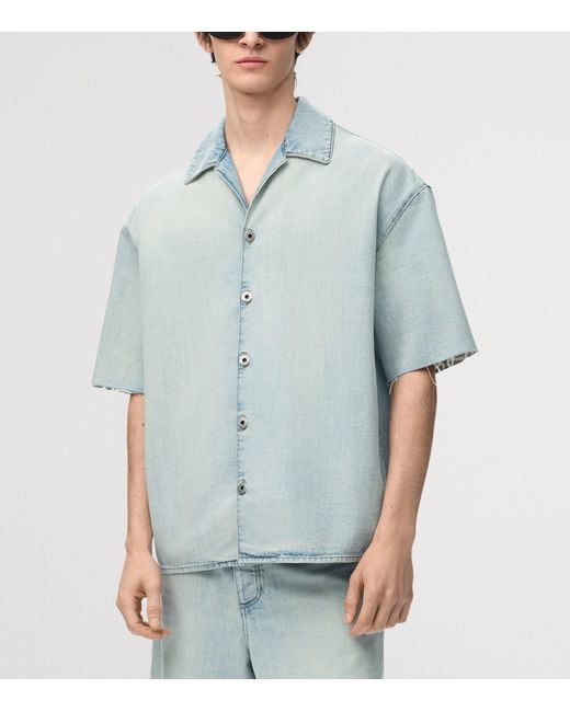 Loewe Blue Denim Anagram Shirt for men