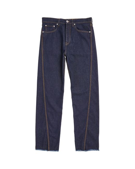 Lanvin Blue Twisted-seam Jeans for men