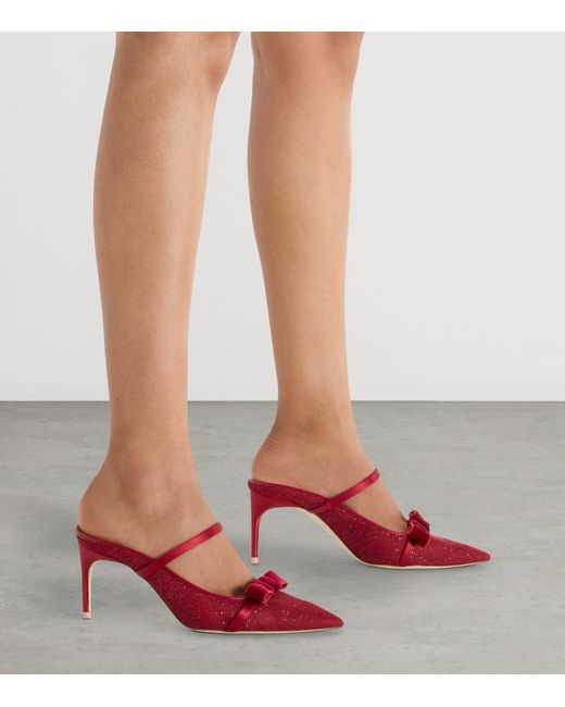 Malone Souliers Glittered Aurora Heeled Mules 70