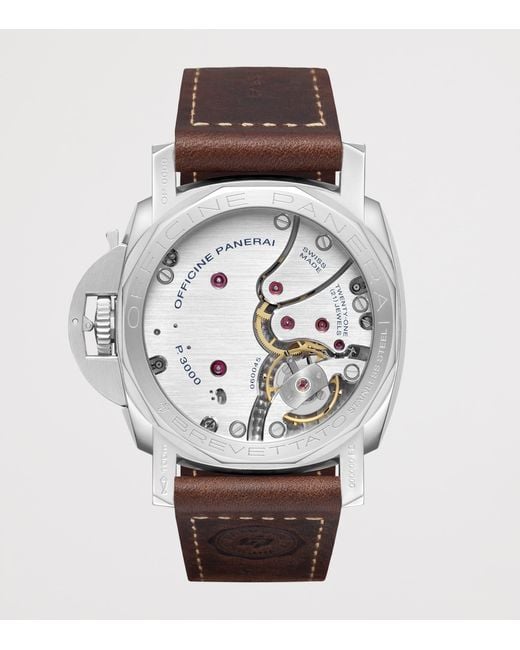 Panerai Metallic Stainless Steel Luminor Tre Giorni Watch for men