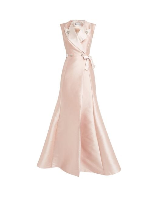 Alexis Mabille Pink Embellished Sleeveless Gown