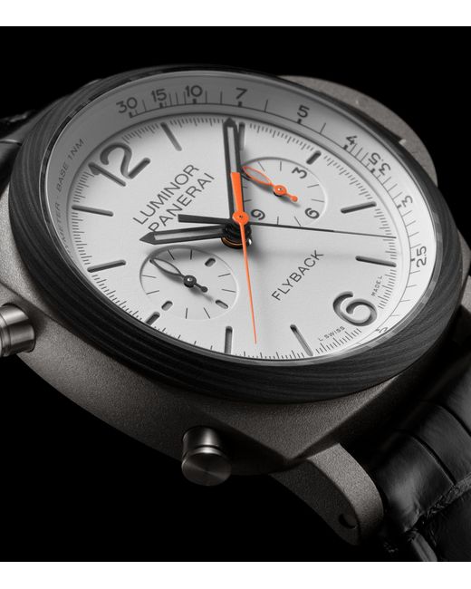 Panerai Gray Titanium Luminor Flyback Chronograph Watch 44mm for men
