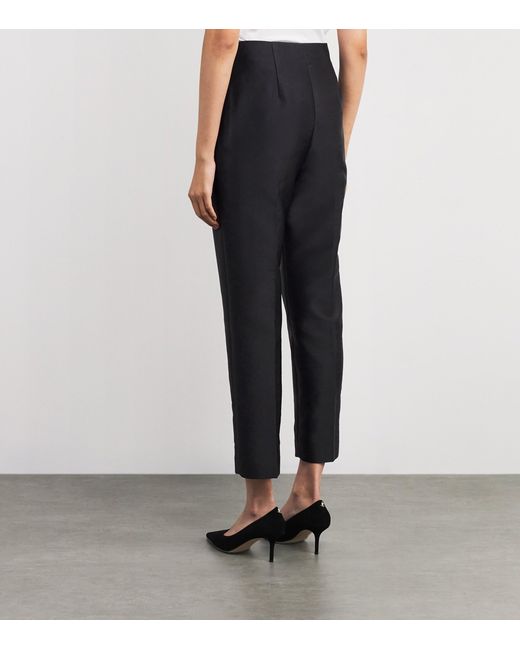 Roland Mouret Gray Crepe Cady Straight Trousers