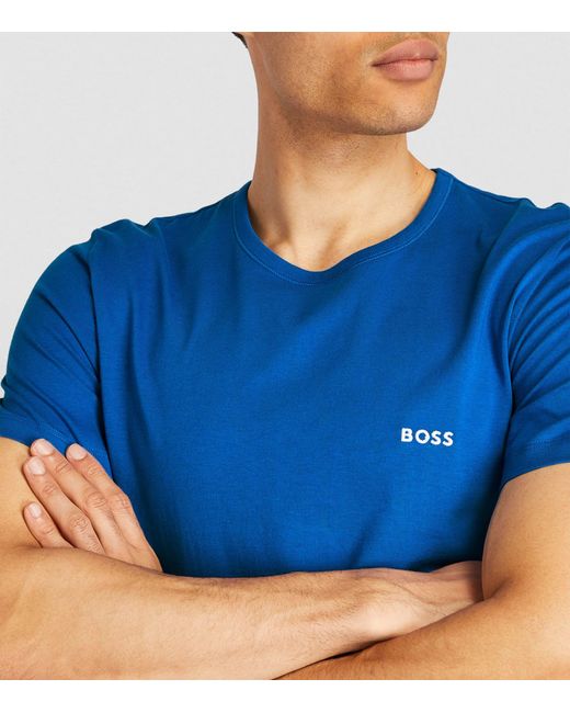 Boss Blue Logo T-shirts (pack Of 3) for men