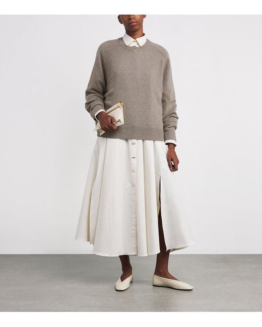 Soft Goat Brown Cashmere Boyfriend Sweater
