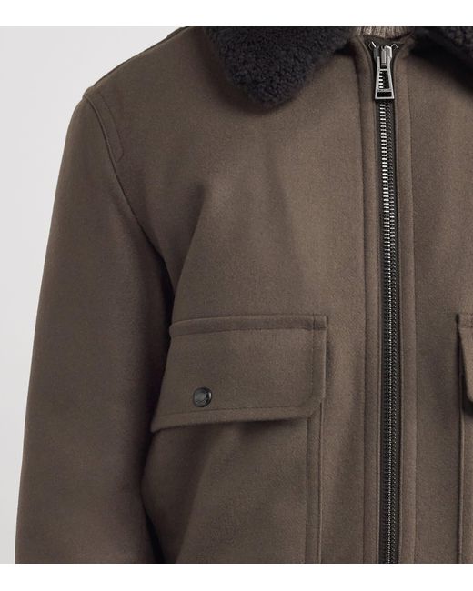 Belstaff Brown Wool-Blend Welder Jacket for men