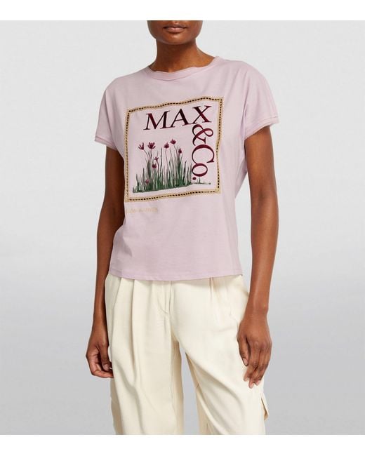 MAX&Co. Pink X Fatima Mostafa Embroidered T-shirt