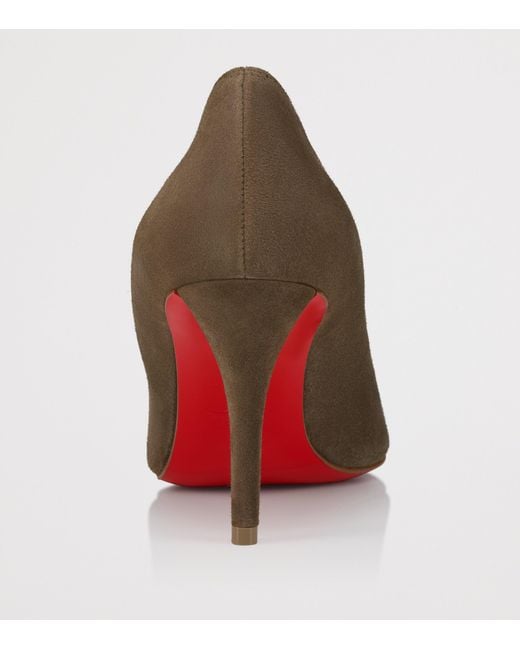 Christian Louboutin Brown Miss Z 80 Suede Pumps