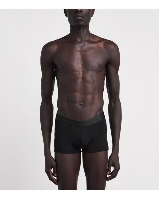 Sunspel Black Stretch-Cotton Trunks for men