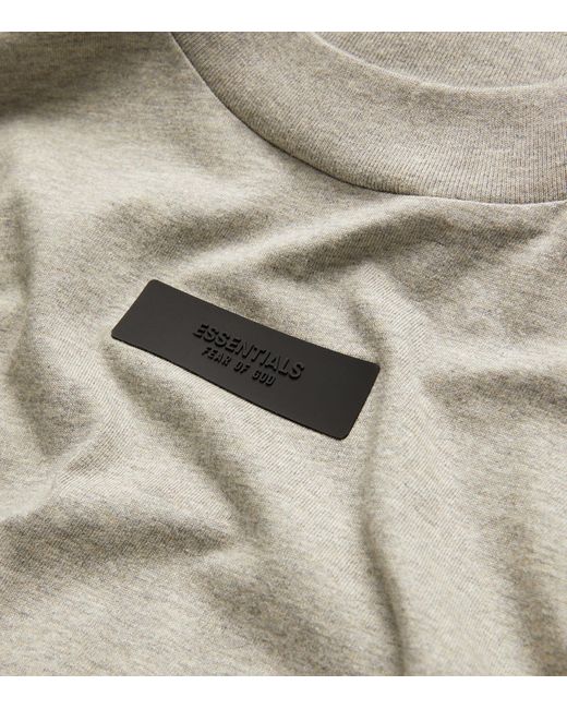 Fear Of God Gray Cotton Logo-patch T-shirt for men