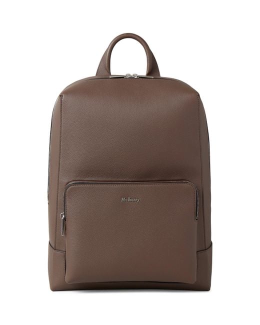 Mulberry Brown Leather Farringdon Backpack for men