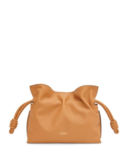 Loewe Brown Mini Leather Flamenco Purse