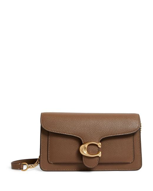 COACH Brown Leather Tabby Clutch Bag