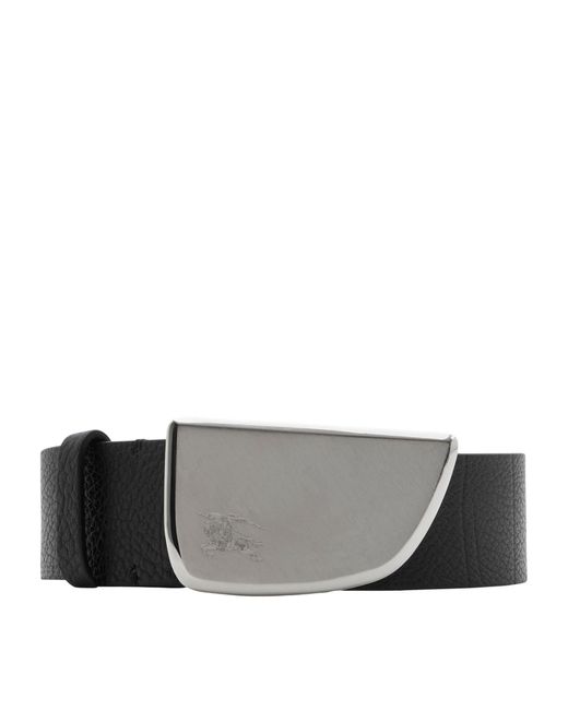 Burberry Gray Leather Shield Ekd Belt for men
