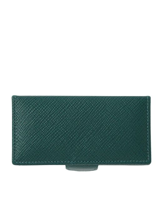 Smythson Green Panama Leather Cufflink Box for men