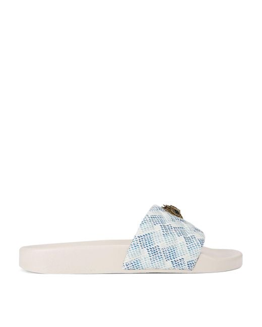 Kurt Geiger White Meena Eagle Slides