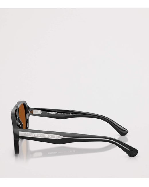 Burberry Brown Pilot Sunglasses for men