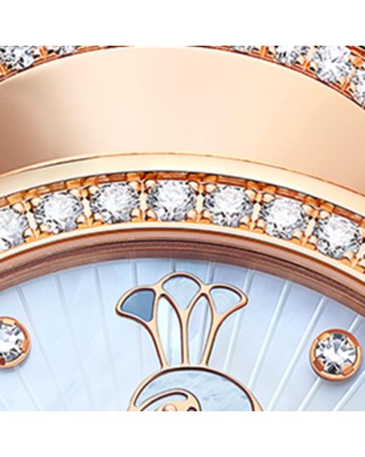 BVLGARI Blue Rose Gold And Diamond Divas' Dream Watch 33mm