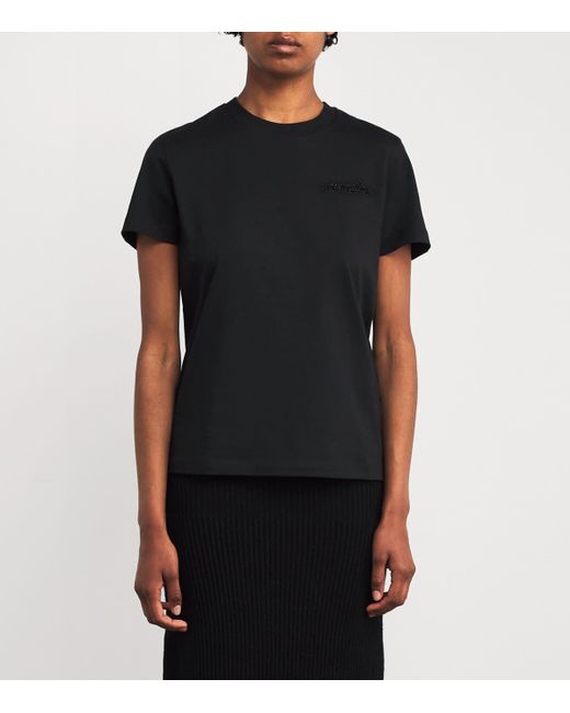 Moncler Black Cotton Logo T-Shirt