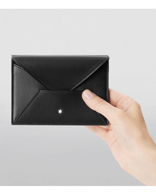 Montblanc Black Leather Meisterstück Selection Soft Passport Holder for men