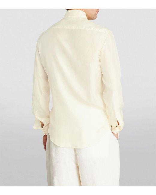 Barena White Silk Long-sleeve Shirt for men
